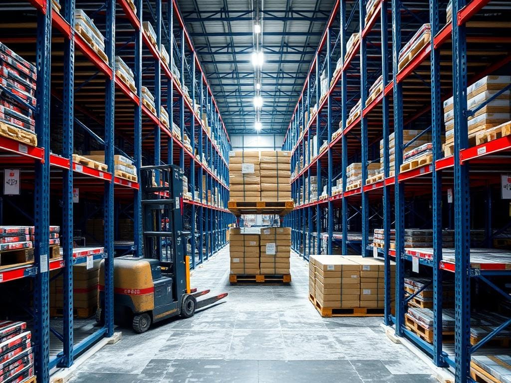 Kệ Push Back trong môi trường kho lạnh đang vận hành