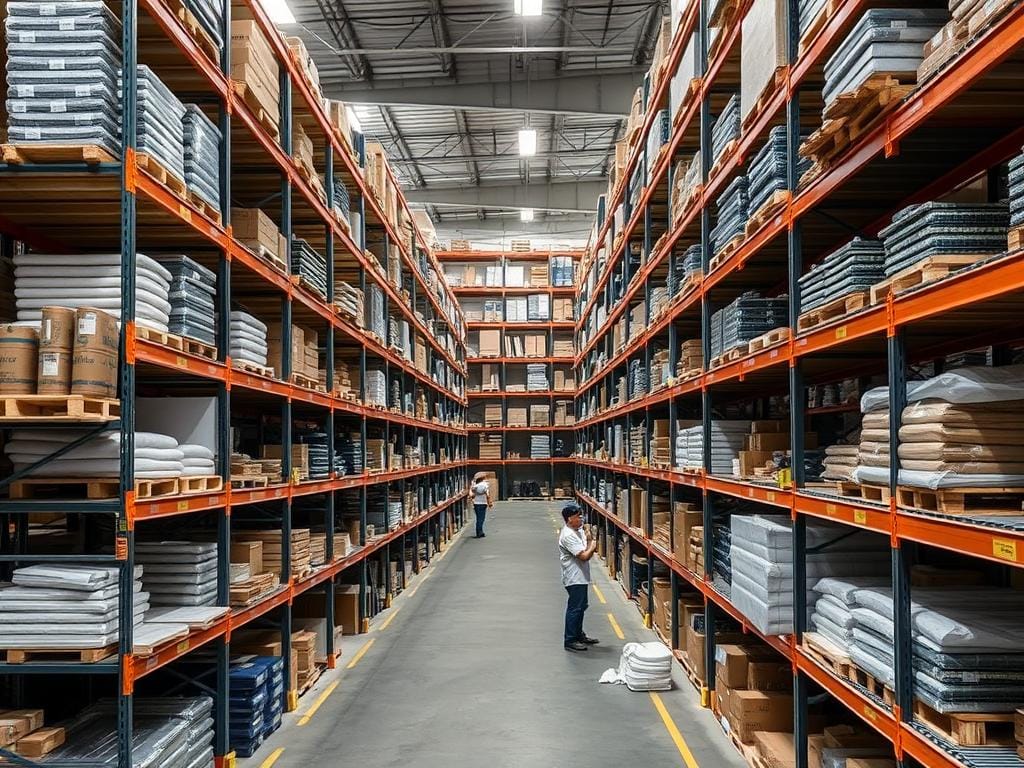 Kệ kho hàng trong nhà máy sản xuất tại Cần Thơ