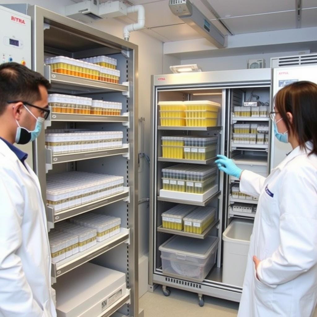 Kệ kho lạnh trong phòng nghiên cứu sinh học