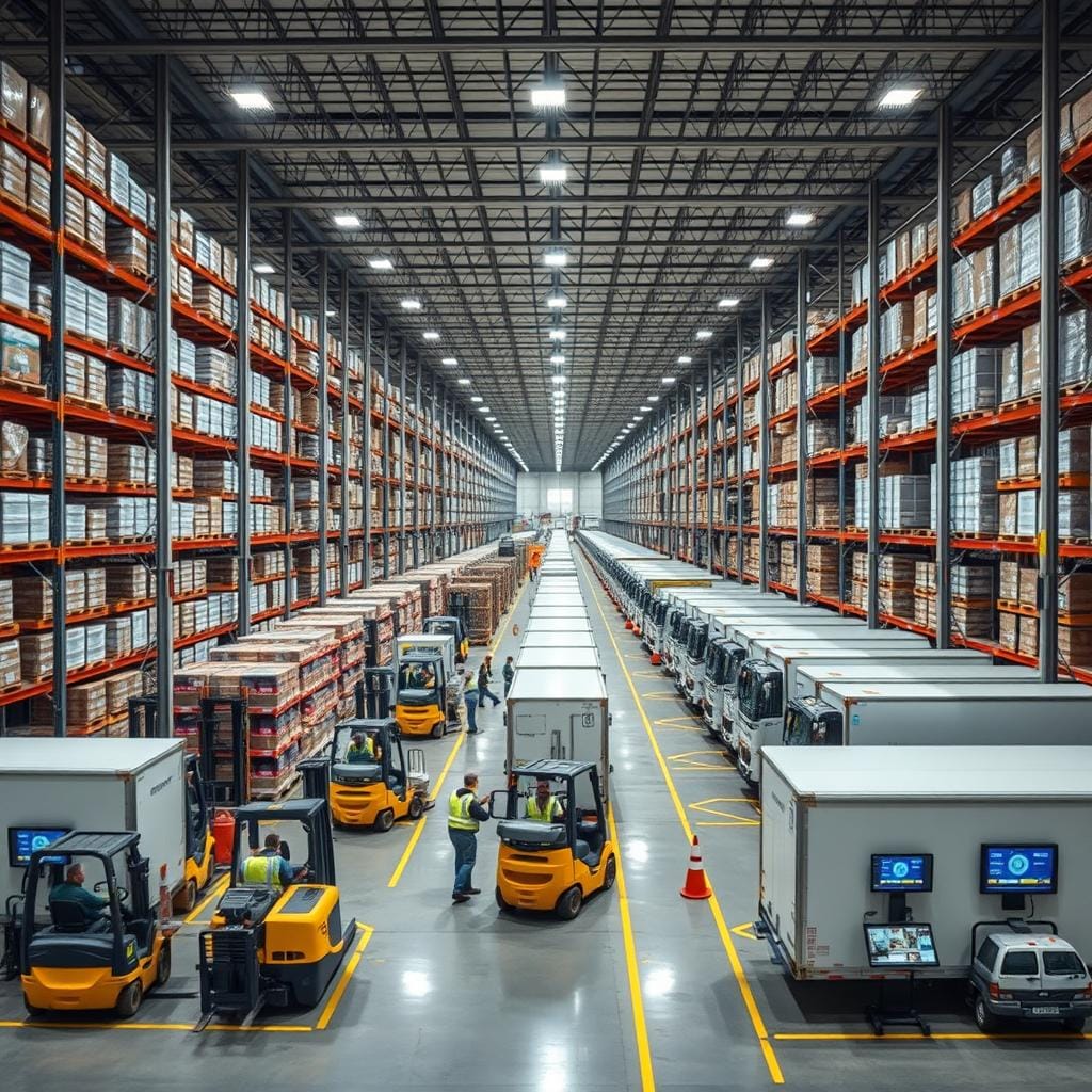 Kệ kho lạnh trong trung tâm logistics