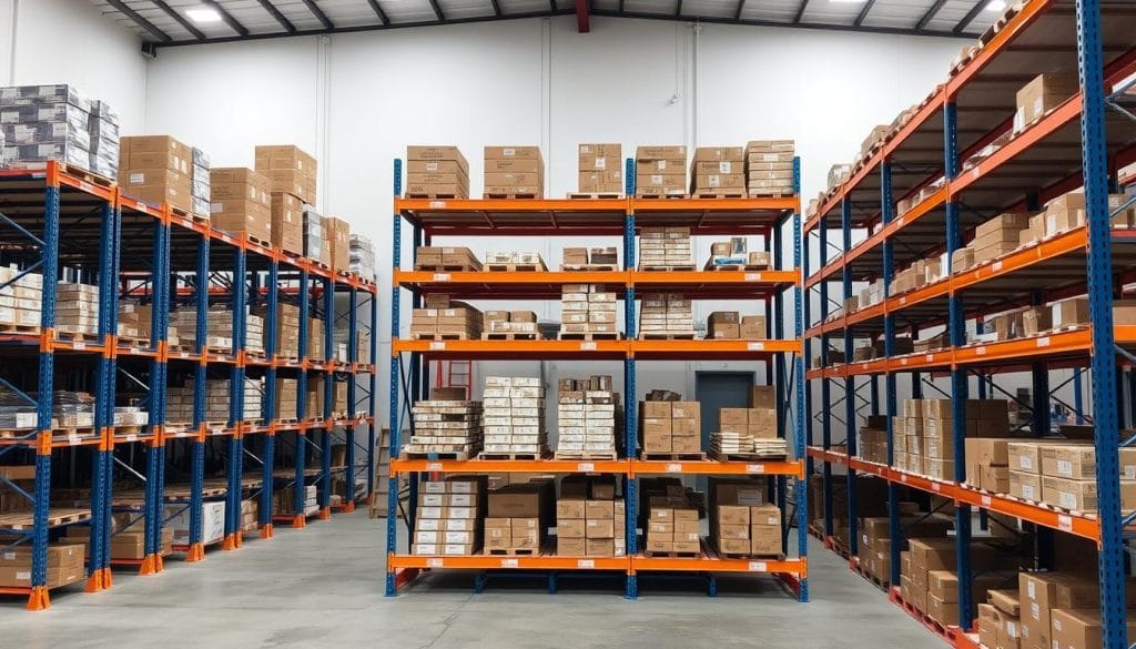 Kệ trung tải tại Cần Thơ được lắp đặt trong kho hàng