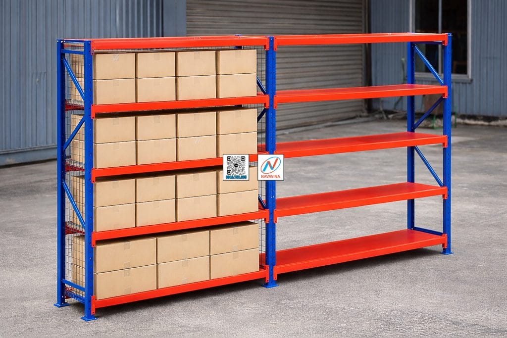 Cách chọn kệ trung tải cho kho xếp tay 2026 2 ke trung tai navavina thiet ke