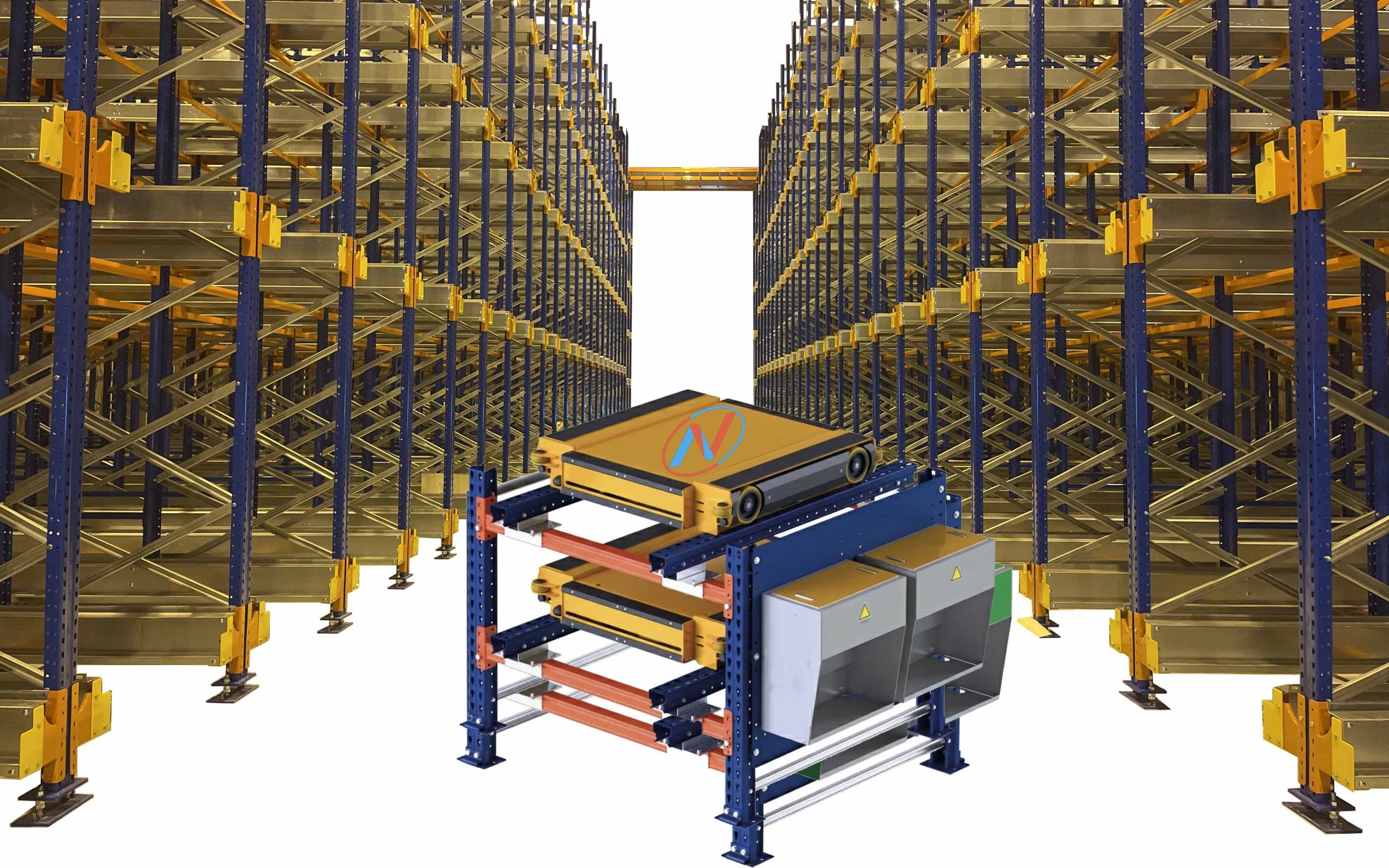 Radio shuttle rack 2026 Navavina – Kệ robot tự động xuất nhập hàng