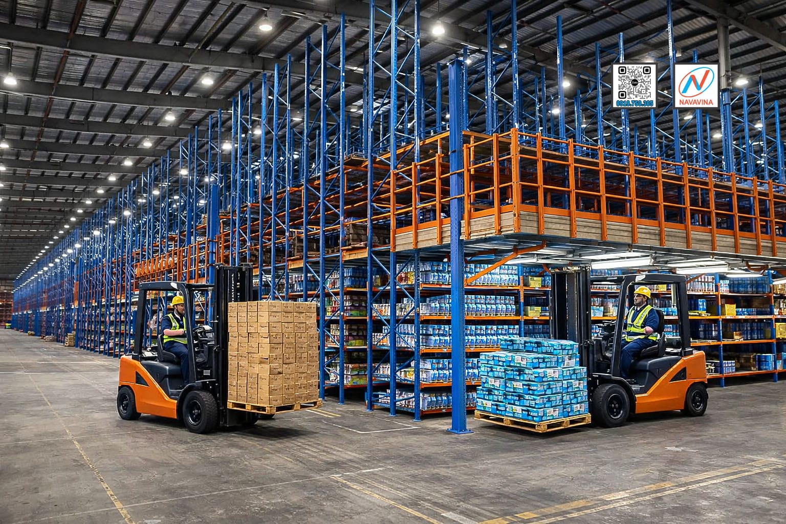 Bề rộng lối đi xe nâng trong kho kệ selective chuẩn nhất