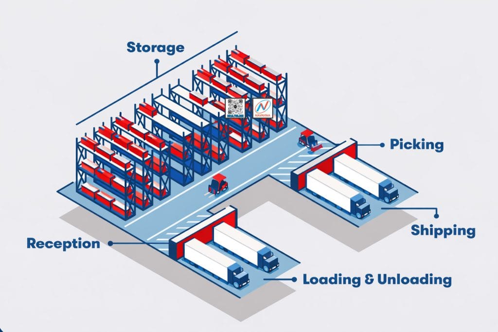 layout 3d thiet ke kho hang navavina
