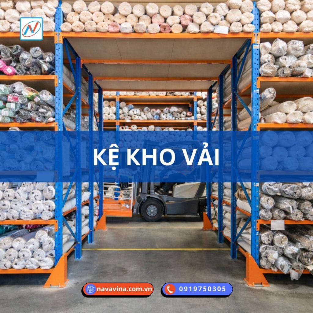 kệ kho vải ngành may mặc