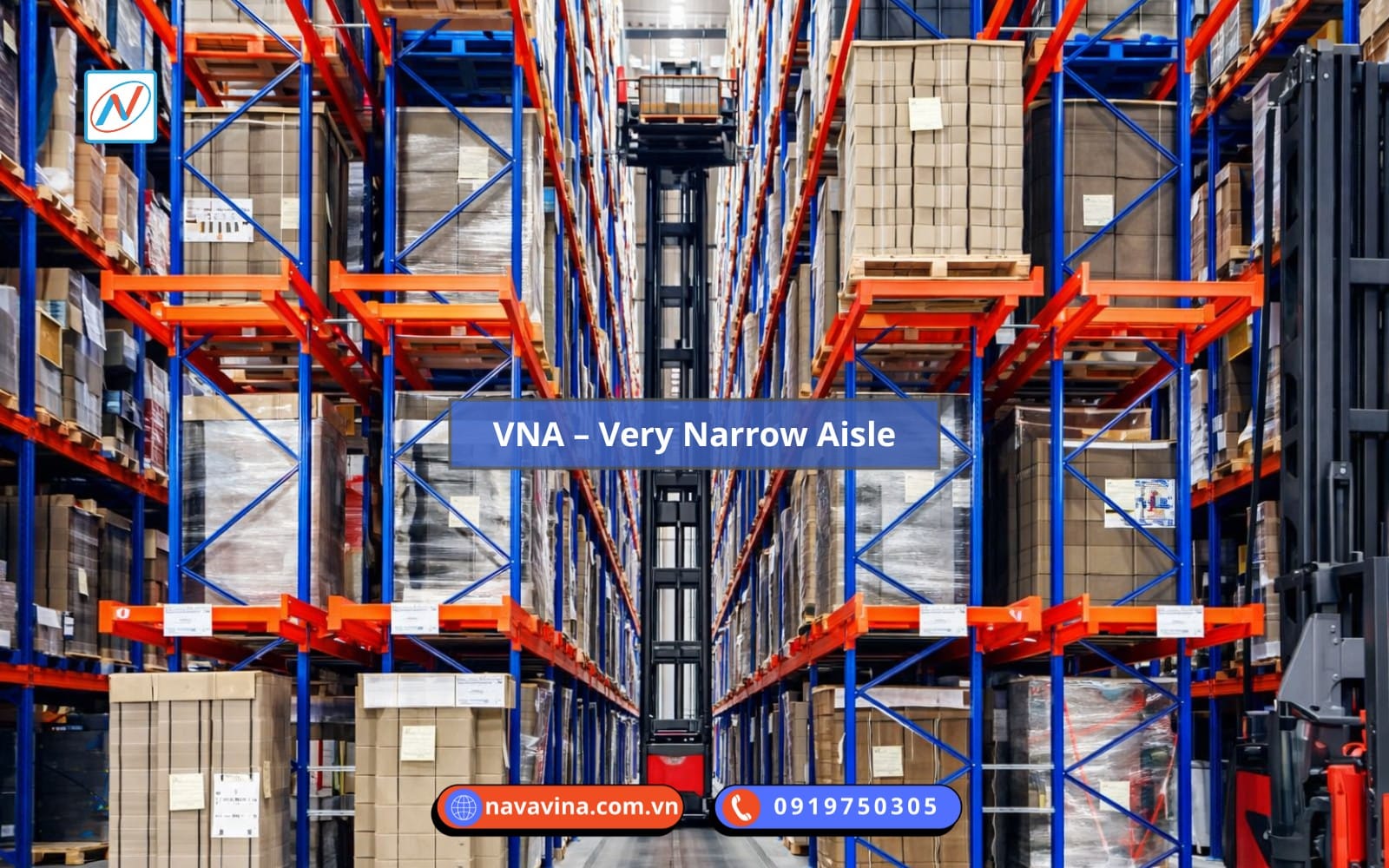 Kệ VNA Navavina lối đi rất hẹp