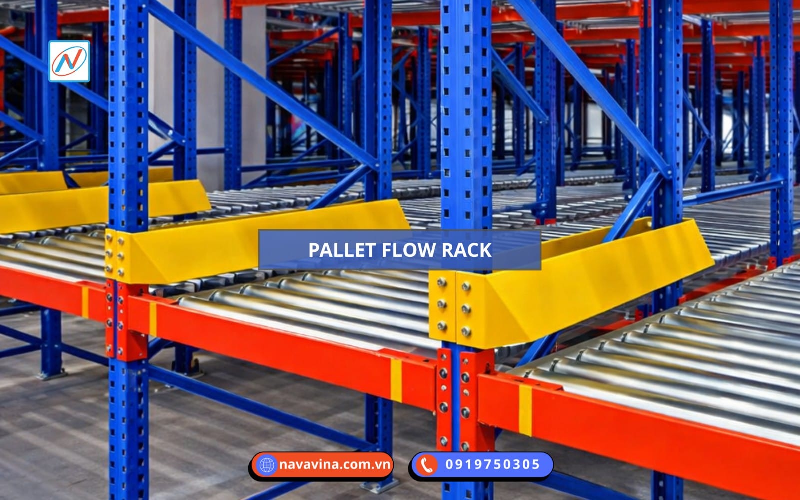 Kệ trượt pallet Flow Rack Navavina