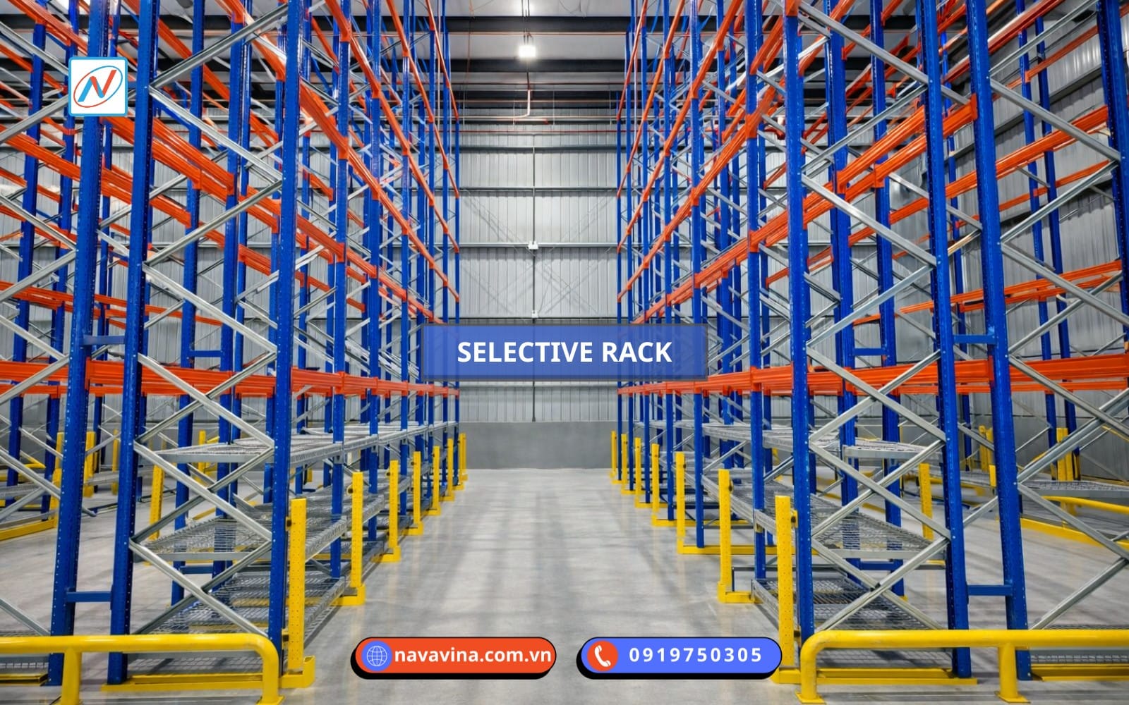 Kệ Selective Navavina lưu trữ pallet