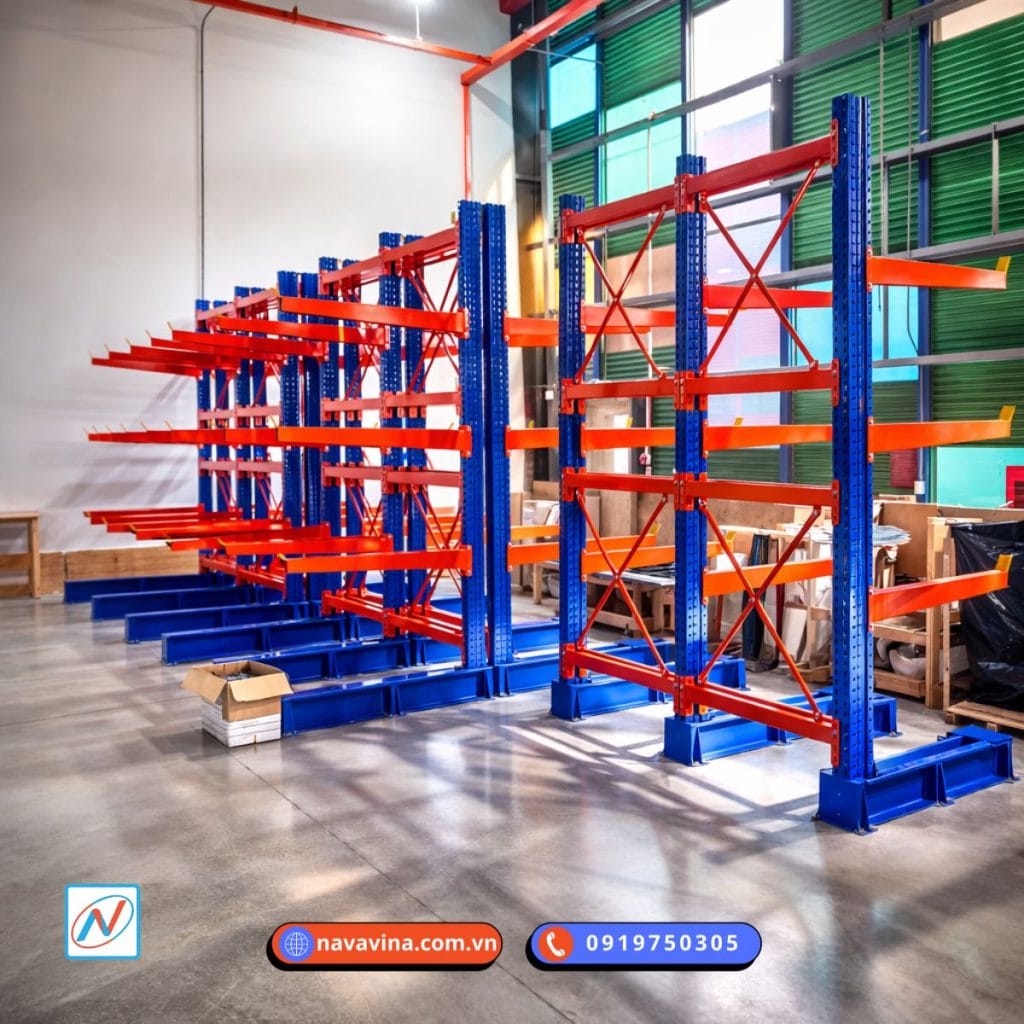 Giá kệ tay đỡ trong nhà kho