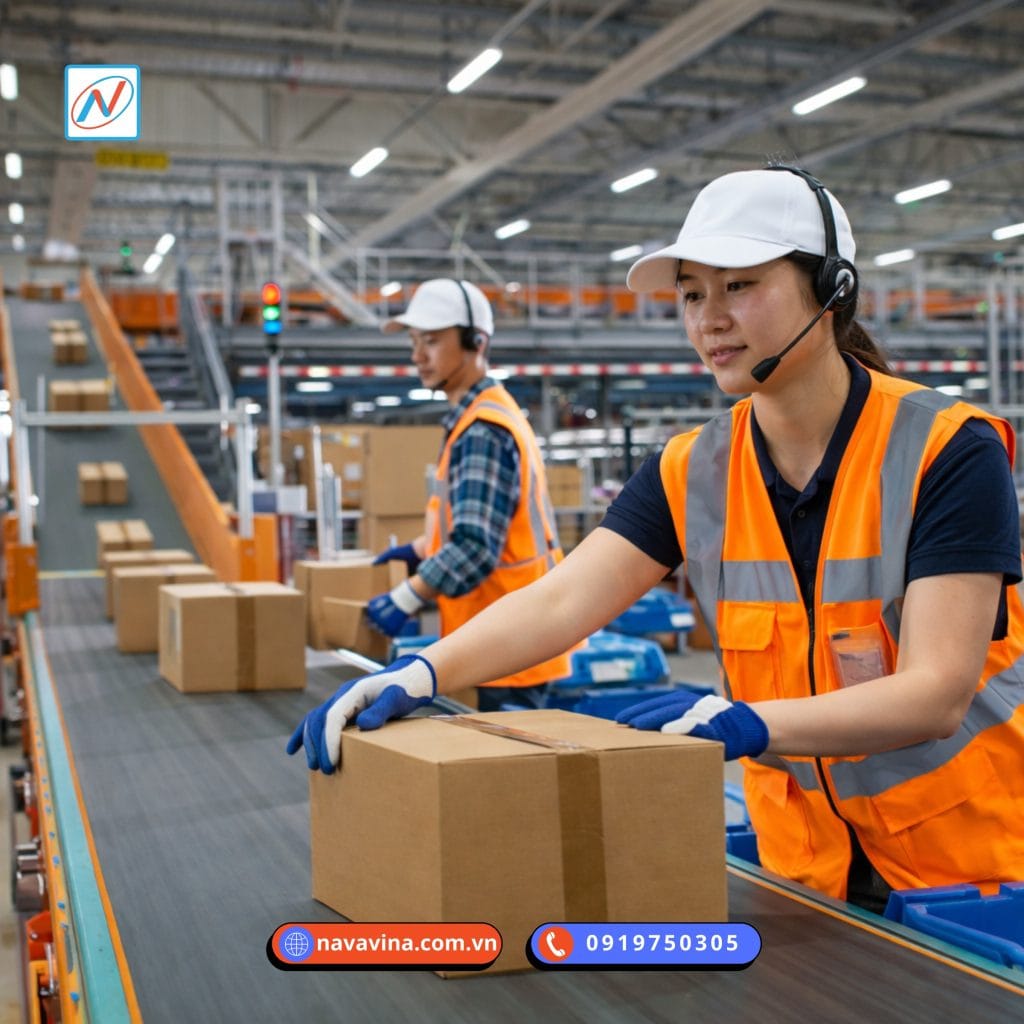 Kho TMĐT khu vực picking