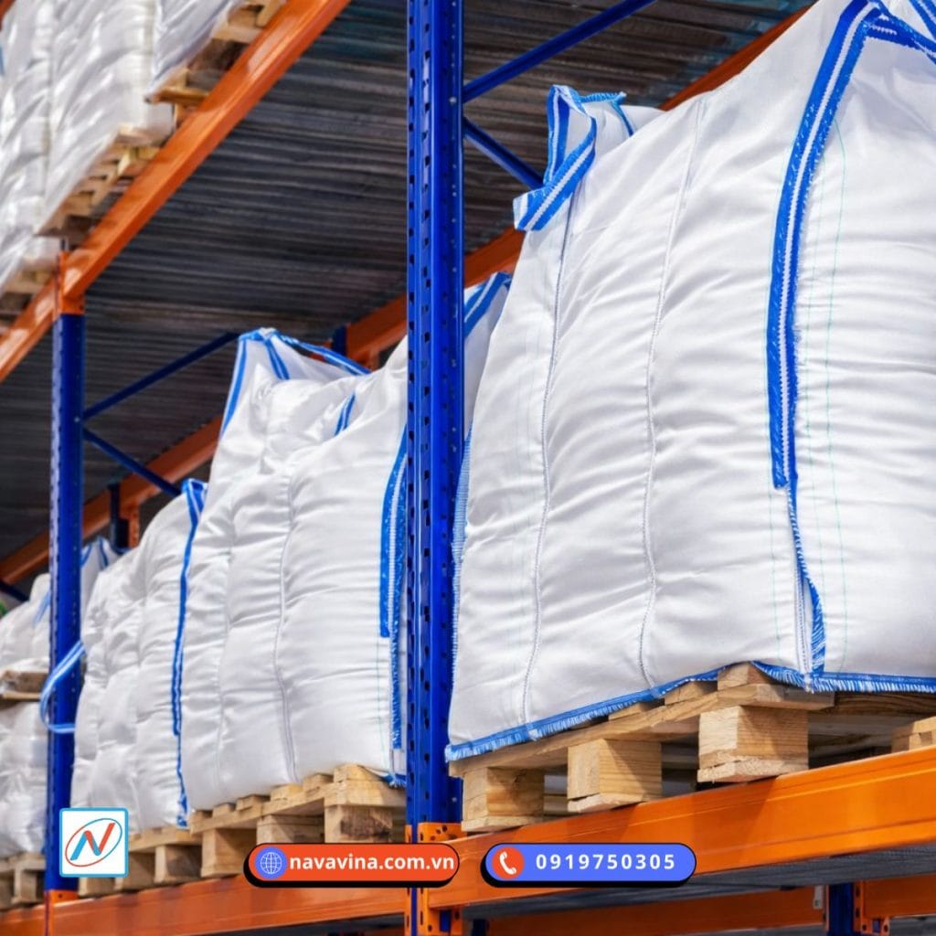 giá kệ kho nguyên liệu cho bao hoặc túi lớn tải trọng nặng