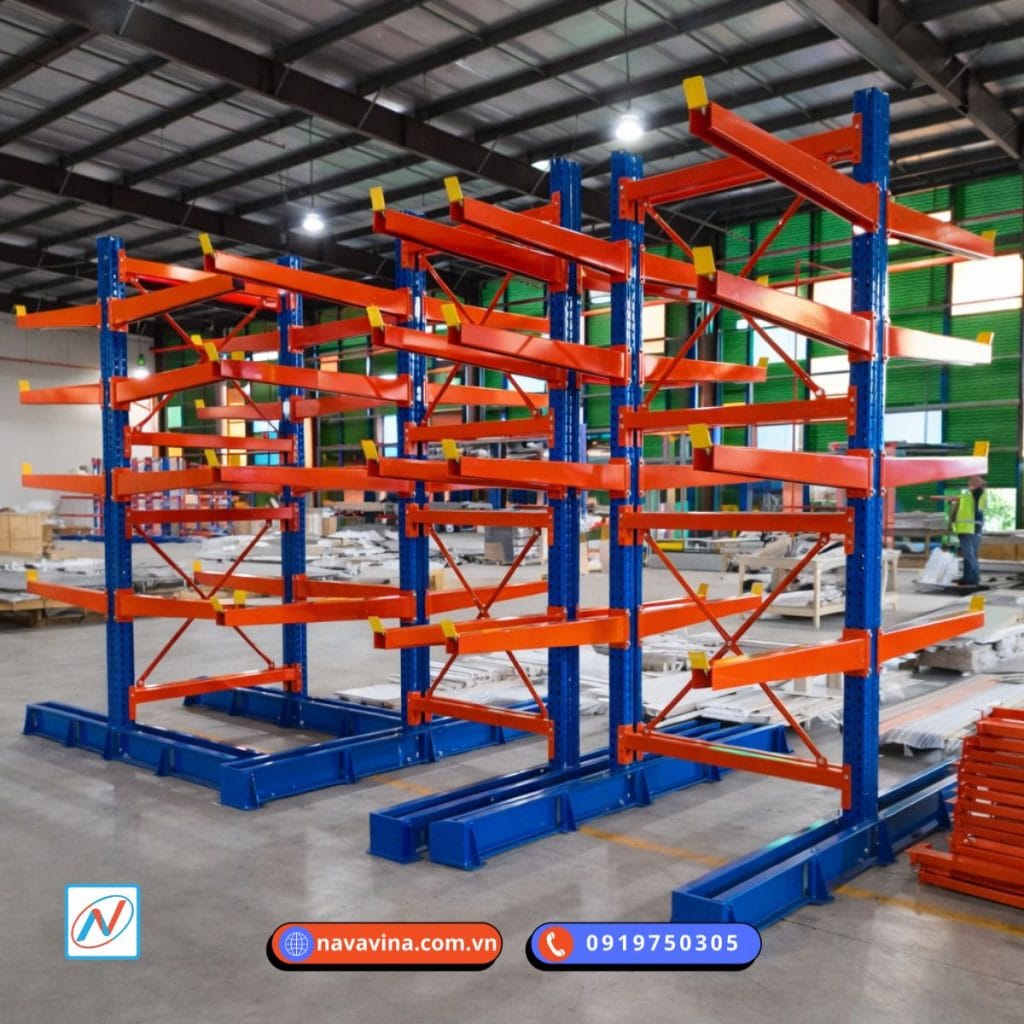 kệ tay đỡ trong kho hàng