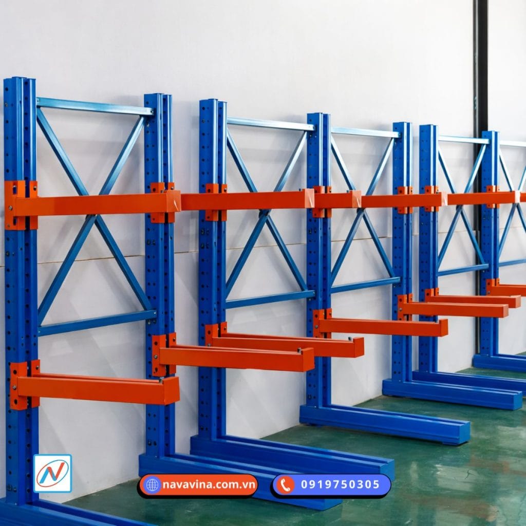 kệ tay đỡ vật liệu dài do navavina sản xuất