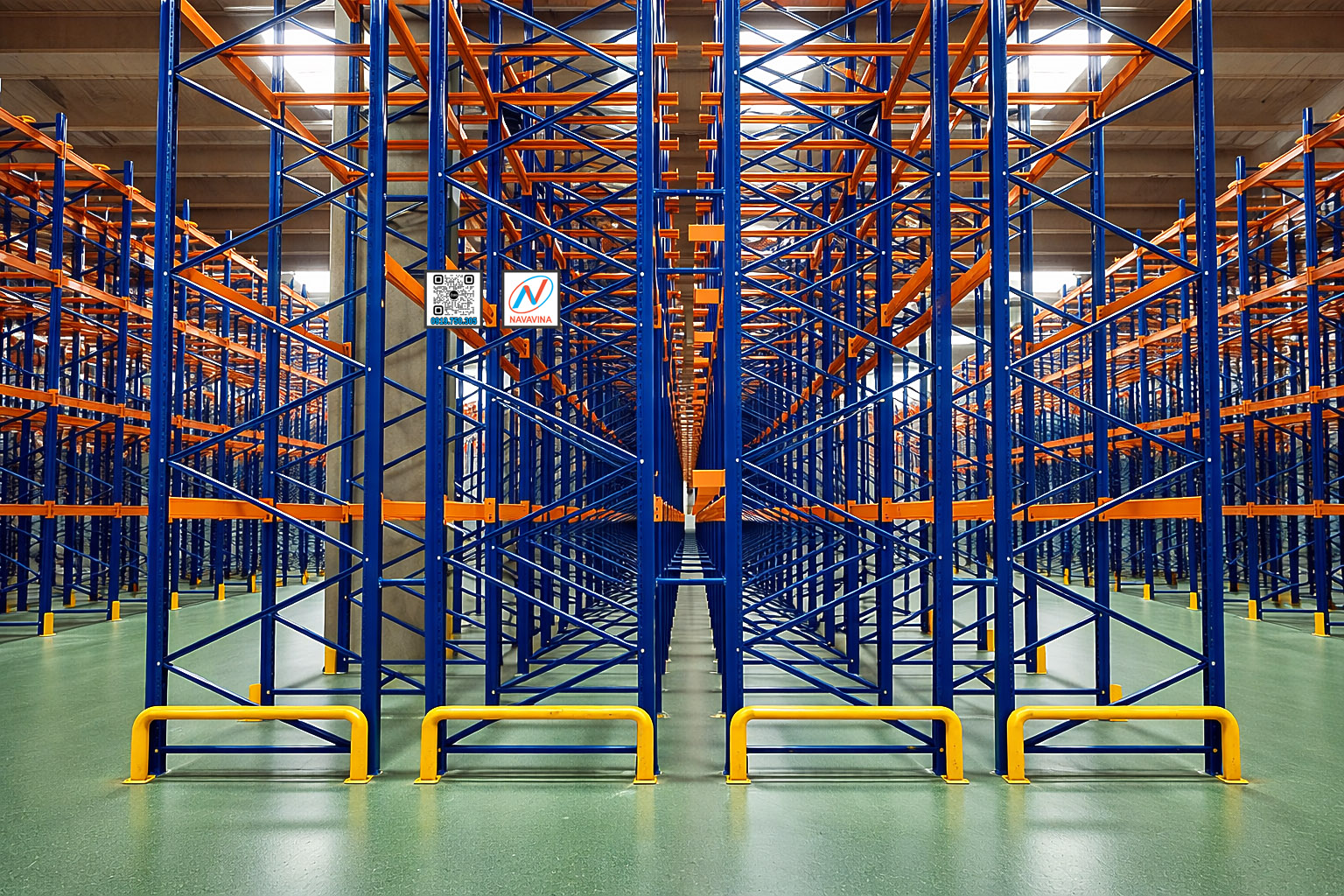 Kệ Double Deep Kho Lạnh – Tăng Mật Độ Pallet, Giảm Lối Đi